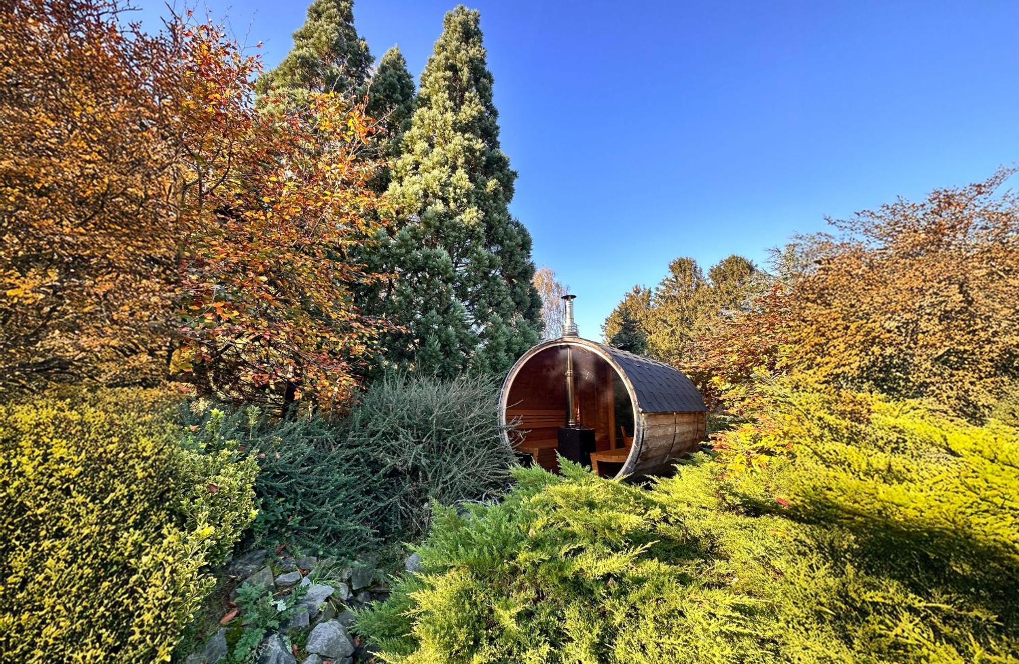 Wellness Tuin - Ultieme Partner Beleving - St Hubertus Suite Met Jacuzzi ,Openhaard, Prive Hottub En Prive Sauna In Jachthut Stijl Horst Exterior photo